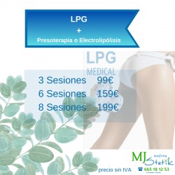 Sesiones LPG + Presoterapia o Electrolipólisis